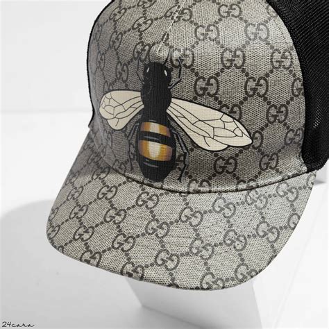 gucci gold bee hat|Gucci bee print hat black.